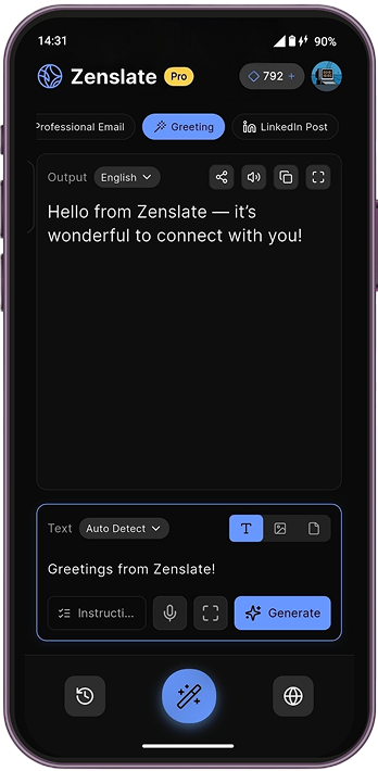 Zenslate App Screenshot